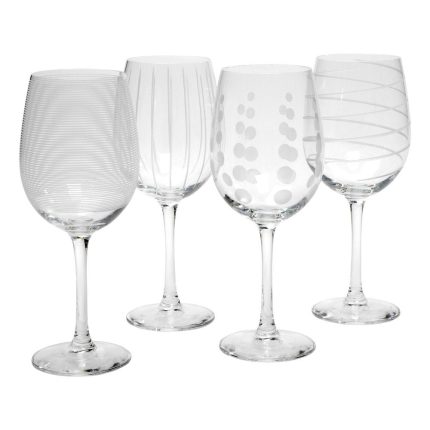 Set of 4 White Wine Glasses